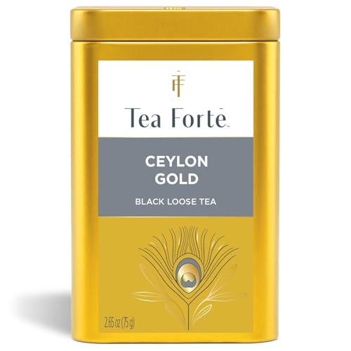Tea Forte Pumpkin Spice Premium Loose Leaf Caffeinated Black Tea Blend Canister, Makes 35-50 Cups