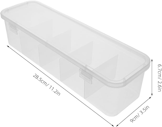 Elegant Tea Bag Holder Container and Sugar Packet Organizer with Lid Compact Storage Box for Kitchen Office Coffee Shops and Milk Tea Stores