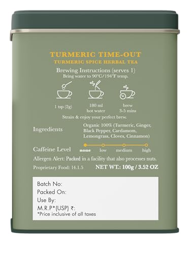 Luxmi Estates Turmeric Time-Out Herbal Loose Tea 100g Pack