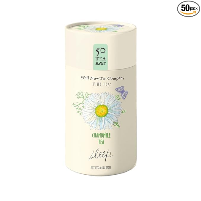 Life Plus Style Gourmet Well Now Tea Company Organic Chamomile Herbal Tea Natural Fine Teas Bedtime Sleep Tea Bags Rich Herbal Non-GMO Caffeine Free
