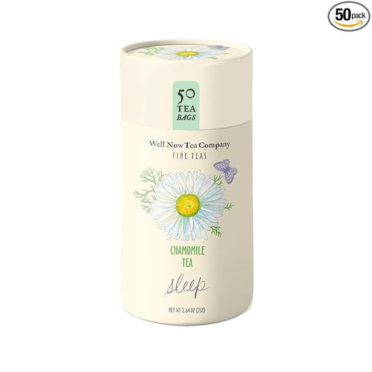 Life Plus Style Gourmet Well Now Tea Company Organic Chamomile Herbal Tea Natural Fine Teas Bedtime Sleep Tea Bags Rich Herbal Non-GMO Caffeine Free