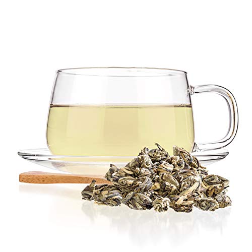 Tealyra - Jasmine Phoenix Pearls - Best Chinese Jasmine Green Tea - Loose Leaf - Naturally Scented - Great Aroma and Taste - 220g (8-ounce)