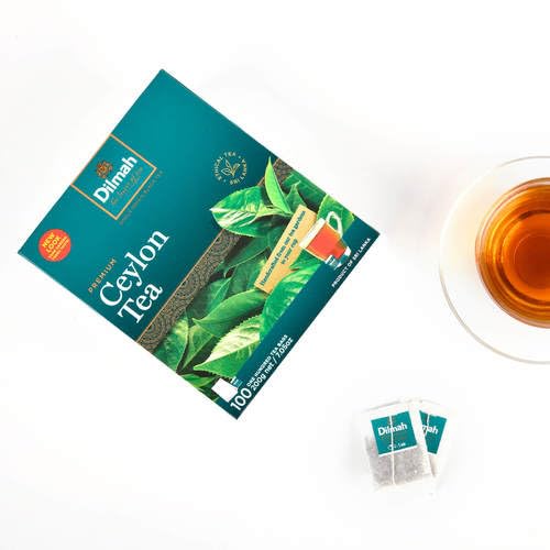 Dilmah Premium Ceylon Black Tea - 100 Tea Bags (Single Pack)-Strong, Robust, and Aromatic for everyday drinking-Unblended Single origin teas packed at the source.
