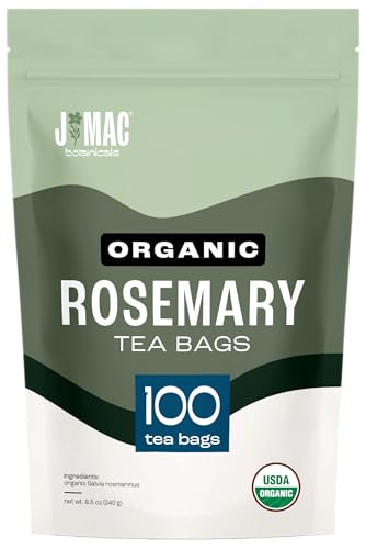 J Mac Botanicals, Organic Lemongrass Tea Bags (50 Count) - Certified by Organic Certifiers, Inc. - Quality Tea From Nile Valley, Egypt, Packaged in the USA