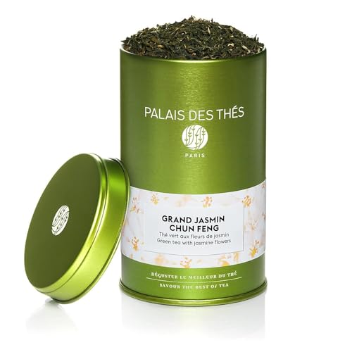 Palais des Thés - Grand Jasmine Chun Feng - Jasmine Green Tea - Premium Loose Leaf, Serves 20-25 Cups - 3.5oz Tin