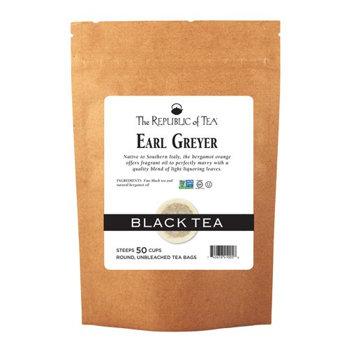 The Republic of Tea Earl Greyer Black Tea, 50 Tea Bags, Gourmet Black Tea, Gluten-Free