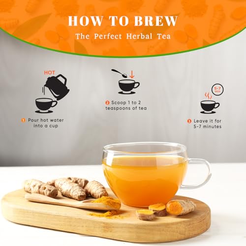 Oxify Organic Turmeric Root Herbal Loose Tea- 16 oz (16 oz, Turmeric)