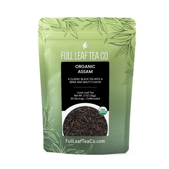 Organic Assam (India) Black Tea - 2oz Bag (Approx. 30 Servings), Full Leaf Tea Co.