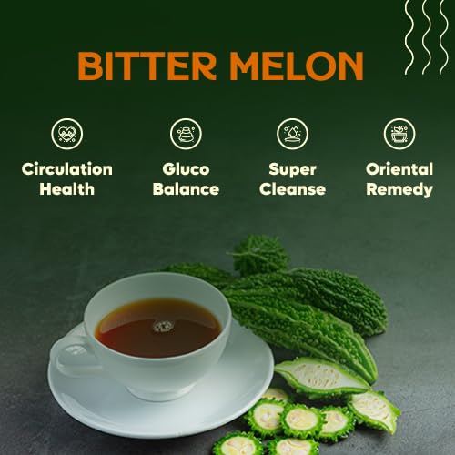 Dalamhari Bitter Melon Tea 30T, Inulin Rich Functional Tea, 100% Korean Cerasee Momordica Charantia, Premium Hand Roast
