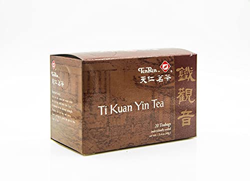 TenRen Ti Kuan Yin Oolong Tea (20 tea bags, individually sealed)