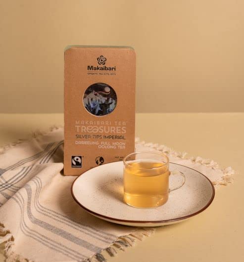 Makaibari Tea Treasures-Makaibari Silver Tips Imperial, Organic Oolong Handmade Whole Leaf Tea, 50 Grams