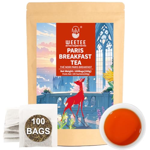 WT WEETEE Pumpkin Spice Black Tea, 100 Count Caffeinated Pumpkin Chai Tea Bags, Warm & Cozy Autumn Blend, Holiday and Fall | Halloween Tea