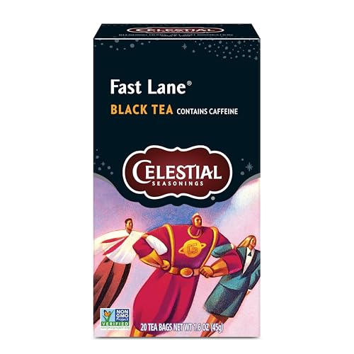 Celestial Seasonings Morning Thunder Black Tea, Caffeinated, 20 Tea Bags Box (Pack of 6)