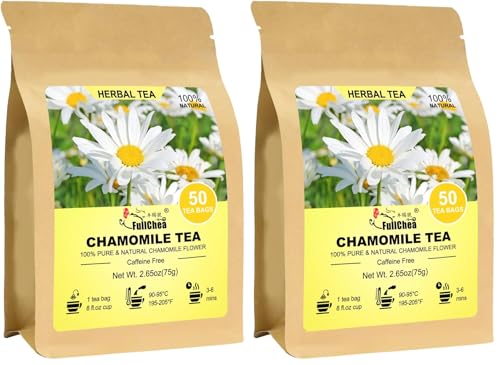 FullChea - Lavender Tea Bags, 50 Teabags - Pure Lavender Flowers for Relaxation - Caffeine-Free Floral Tea for Sleep & Wellness