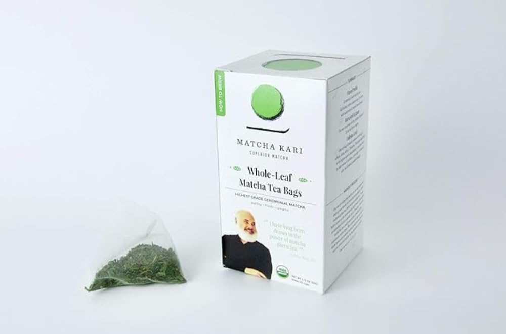 Matcha Kari Green Tea Powder Bags - Organic Superior Japanese Matcha Green Tea - Tencha Whole Leaf Bags - 20