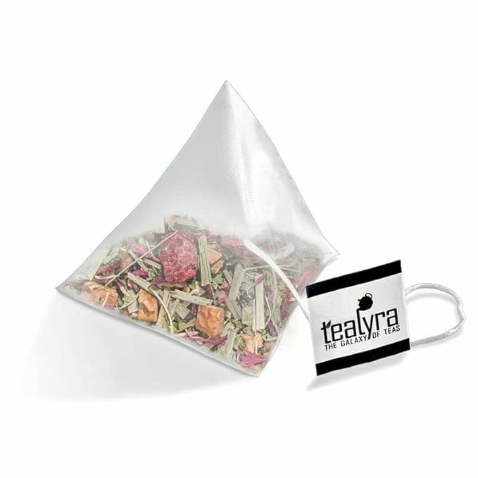 Tealyra - Raspberry Relaxation - 25 Bags - Herbal Loose Leaf Tea - Lemon Verbena - Hibiscus - Lemongrass - Calming Relaxing Bed Time Tea