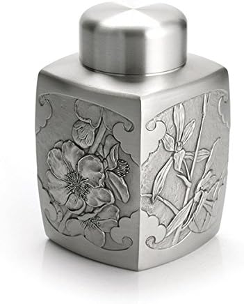 Royal Selangor Hand Finished Four Gentlemen Collection Pewter Airtight Tea/Coffee Caddy (L) Gift