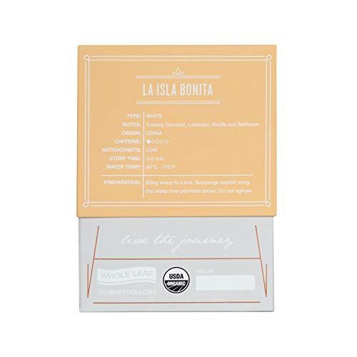 Journey Teas - La Isla Bonita - White Tea - 15 Silk Sachets