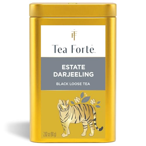 Tea Forte Pumpkin Spice Premium Loose Leaf Caffeinated Black Tea Blend Canister, Makes 35-50 Cups