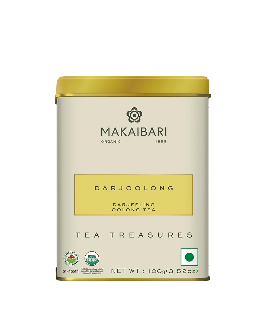 Makaibari Tea Treasures Darjoolong Oolong Tea Tin Caddy 100gm