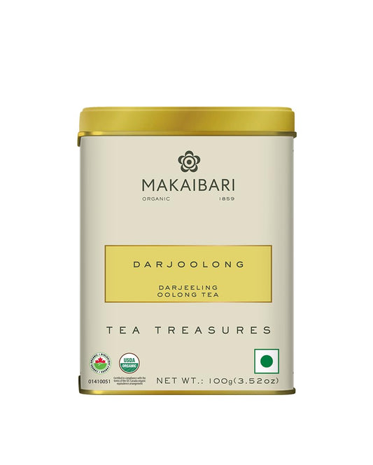 Makaibari Tea Treasures Darjoolong Oolong Tea Tin Caddy 100gm