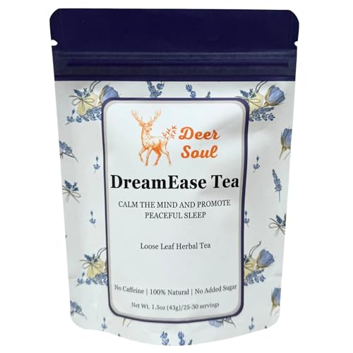 Deer Soul Red Rooibos Herbal Tea | Earthy Loose Leaf Rooibos Tea, Caffeine Free Botanical Brew, 1.5 oz
