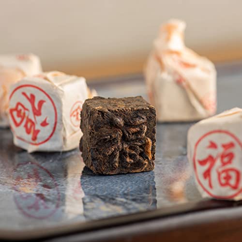 Teavivre Ripened Cube Tuocha Pu-erh Mini Brick Tea (3.5oz / 100g, Year 2006, Fermented)