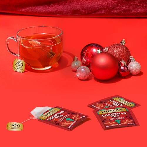 Twinings Christmas Holiday Variety Tea Bag Pack (20 Count), 4 Flavours Include Christmas Tea, Winter Spice, Gingerbread Joy, Peppermint Cheer, Seasonal Gift for Her, Him, Family, Friends