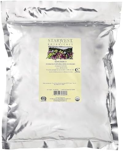 Starwest Botanicals Organic Echinacea Purpurea Herb C/S, 1 Pound