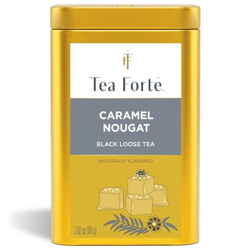 Tea Forte Pumpkin Spice Premium Loose Leaf Caffeinated Black Tea Blend Canister, Makes 35-50 Cups