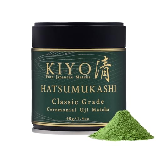 Kiyo Matcha Signature Grade Shuga Ceremonial Uji Matcha - Pure Japanese First Harvest Ceremonial Grade Matcha Green Tea Powder from Uji, Japan (40g/1.41oz)