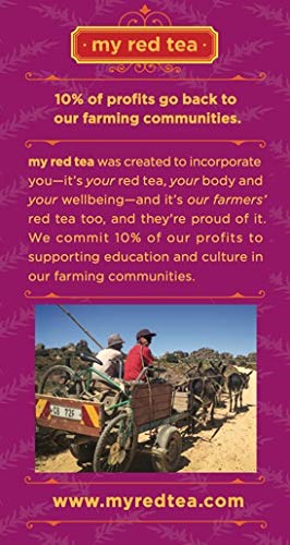My Red Tea, USDA Organic Rooibos Tea, 80 Tagless Teabags, Single-Origin, Farmer-Friendly, Caffeine-Free, Sustainably Farmed in South Africa