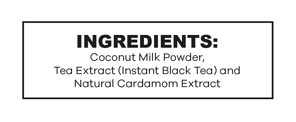 QuikTea Vegan Cardamom Unsweetened Chai Tea Latte – 10 Count, Bold Cardamom Flavor, Naturally Caffeine-Light, no preservatives, No Sugar Added – Just Add Hot Water