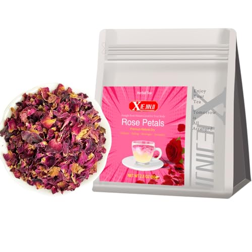 XIEJINJI Jasmine Tea Loose Leaf, 7.1 oz(200g), 100% Pure Natural Jasmine Flower, Traditional Scented Tea Technique, Fragrant Floral Scent, Low Caffeine, Resealable Bag