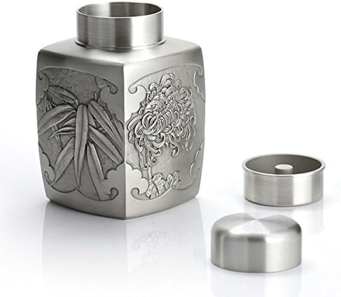 Royal Selangor Hand Finished Four Gentlemen Collection Pewter Airtight Tea/Coffee Caddy (L) Gift
