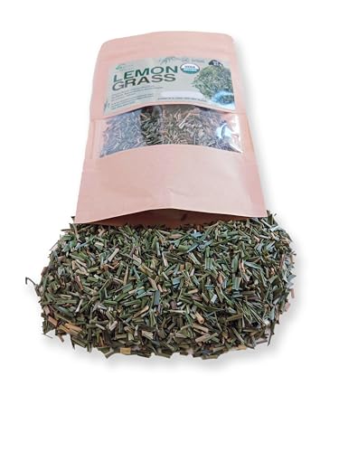 Dried Lemon Grass Cut 1oz/28g USDA Organic Fresh And Pure Premium Grade Dried Lemon Grass Cut, Lemongrass Harvested From Ceylon Sri Lanka