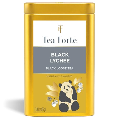 Tea Forte Pumpkin Spice Premium Loose Leaf Caffeinated Black Tea Blend Canister, Makes 35-50 Cups