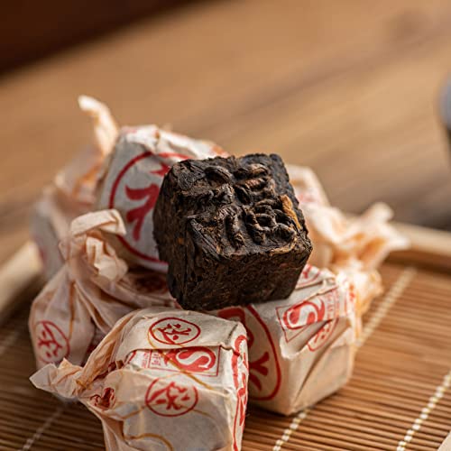 Teavivre Ripened Cube Tuocha Pu-erh Mini Brick Tea (3.5oz / 100g, Year 2006, Fermented)