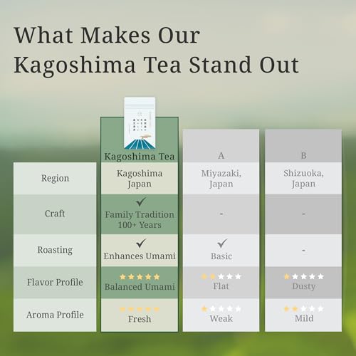 Sweet & Delicious Sencha from Kagoshima – Japanese Loose Leaf Green Tea, 100-Year Legacy, Roasted by Tea Masters, 2.28oz / 80g – KAZAEMON Tea