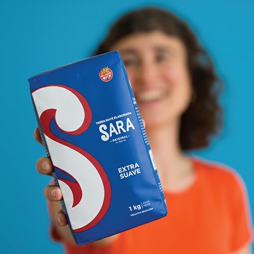 SARA Yerba Mate Extra Smooth - Uruguayan Yerba Mate Tea - Ground Leaf Mate - Rich & Balanced Flavor - Yerba Mate Sara Extra Suave Azul 2-Pack (2kg - 4.4lbs total)