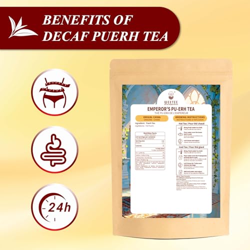 WT WEETEE Emperor's Pu-erh Tea, 228g Puerh Loose Leaf Tea, Aged Fermented Chinese Yunnan Dark Tea, Deeply Aromatic • Smooth & Full-Bodied