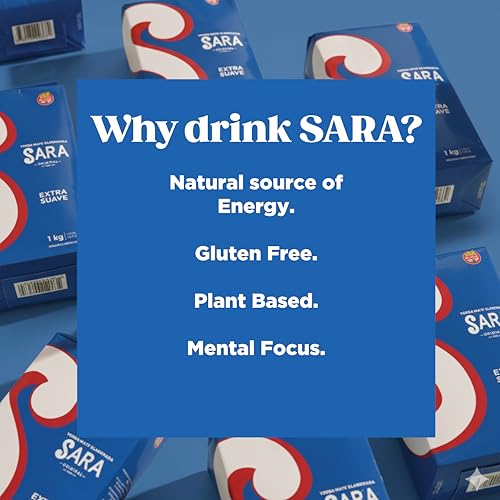 SARA Yerba Mate Extra Smooth - Uruguayan Yerba Mate Tea - Ground Leaf Mate - Rich & Balanced Flavor - Yerba Mate Sara Extra Suave Azul 2-Pack (2kg - 4.4lbs total)