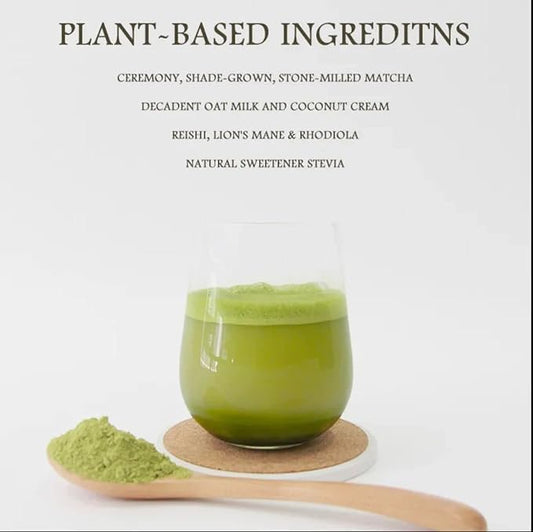 Nourishment Rituals Authentic Matcha Super Latte Ashwagandha Lion's Mane Reishi Cordyceps Made with Ceremonial Grade Organic Matcha Green Tea Powder Net weight 260g (2-Pack)