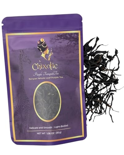 Chixotic Purple Tea Gift Box for Women, Mother’s Day Tea Care Package with Kenyan Purple Tea, Raw Honey, Tea Infuser, Personalized Note, Relaxing Self Care Gift Basket