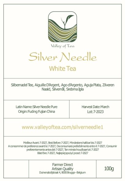 Silver Needle White Tea - 100 Procent Pure Buds - Baihao Yinzhen Chinese Silver Tip Bai Hao Yin Zhen 100g