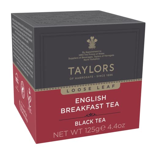 Taylors of Harrogate Green Tea with Jasmine Loose Leaf, 4.41 Ounce Carton (Pack of 1), Delicate, Floral and Sweet, Caffeinated, Premium Whole Leaf Tea