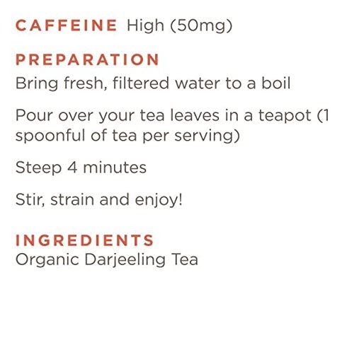 Golden Moon Tea Organic Darjeeling Black Tea - Loose Leaf, Non-GMO - 2.3 Ounce Travel Tin (17 Servings)
