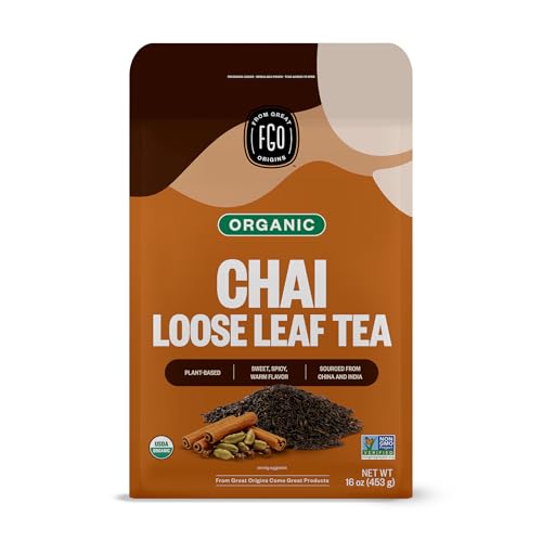 FGO Organic Jasmine Pearl Green Tea, Four Ounce, Loose Leaf, Resealable Bag, Packaging May Vary (Pack of 1)