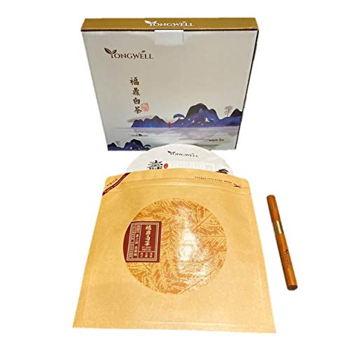 2016 Premium Shou Mei Spring Harvested White Tea Cake 350g (12.3oz), Free Tea Knife, Beautiful Gift Packaging
