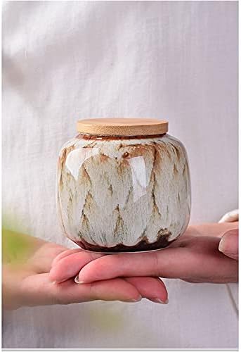 jessie Loose Tea Tin Tea Storage Tea Caddy Tea Canister Tea Storage Container Tins Jar with Airtight Lid (Khaki)